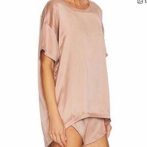 Lunya Women's Washable Silk Sleep Tee in Blush